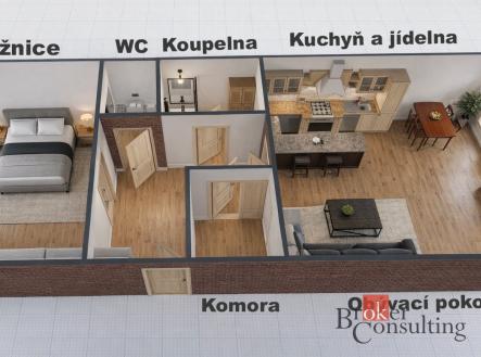 Prodej bytu, 2+kk, 66,8 m²