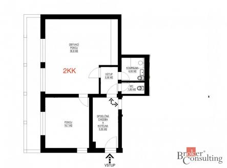 Prodej bytu, 2+kk, 63,8 m²