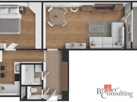 Prodej bytu, 2+1, 52 m²