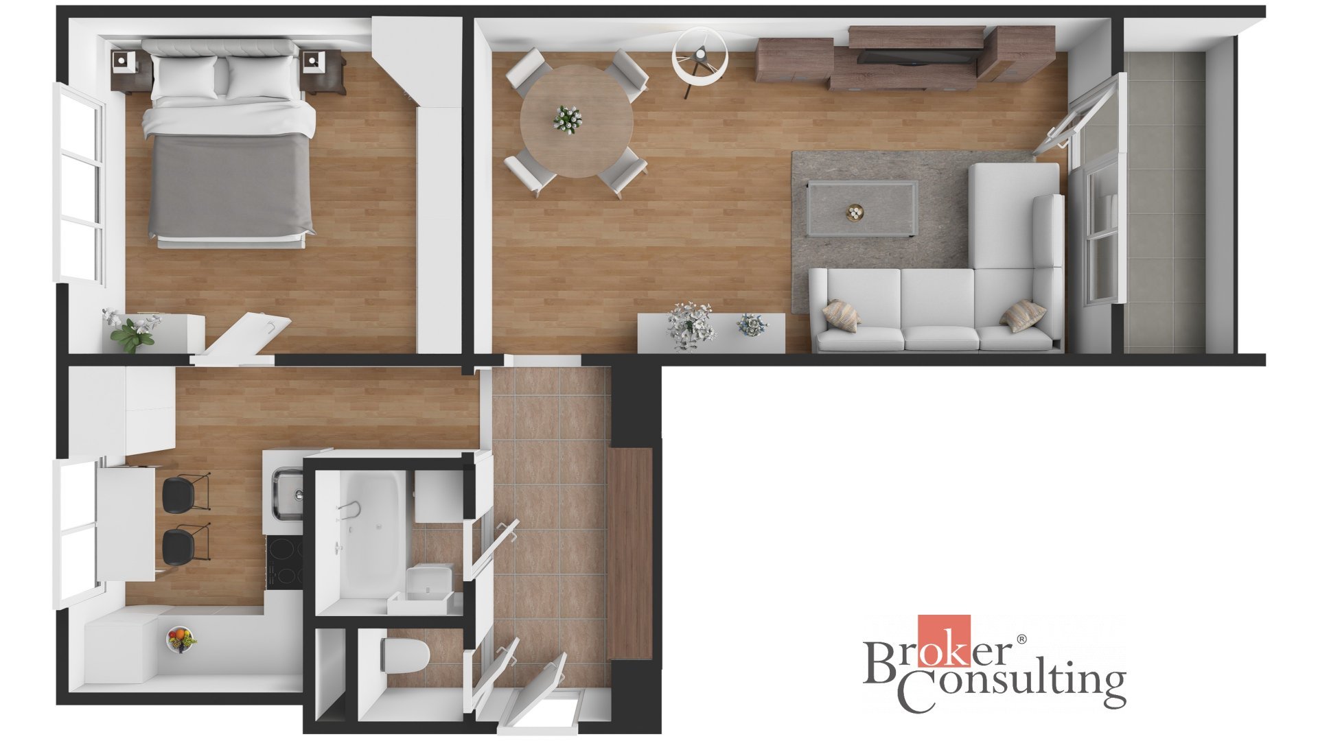 Byt 2+1, 51,7m2, Ostrava Poruba, lodžie, sklep