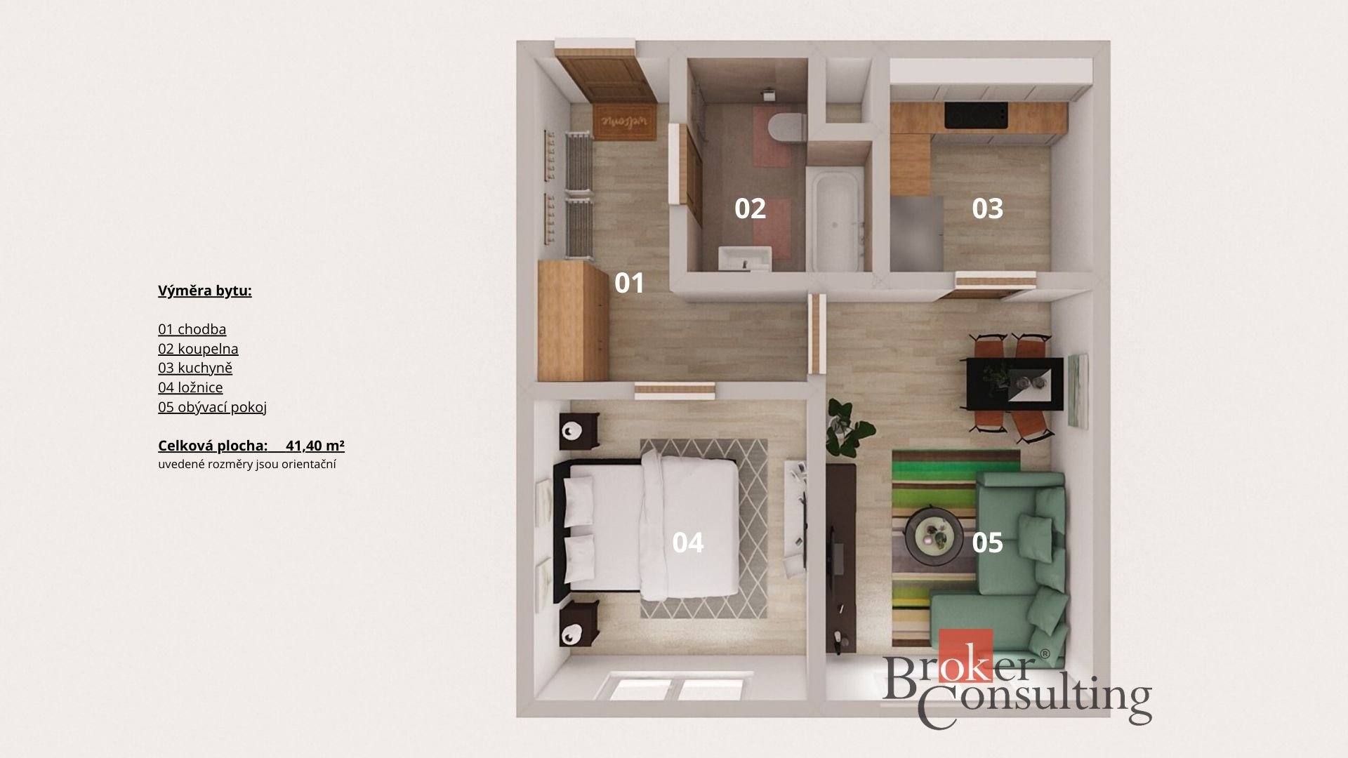 Prodej, byty/2+kk, 41.5 m2, Ruzyně 862/2, 16100 Praha 6 [ID 82017]