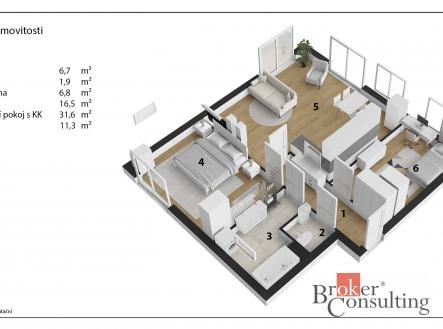 Prodej bytu, 3+kk, 78,3 m²