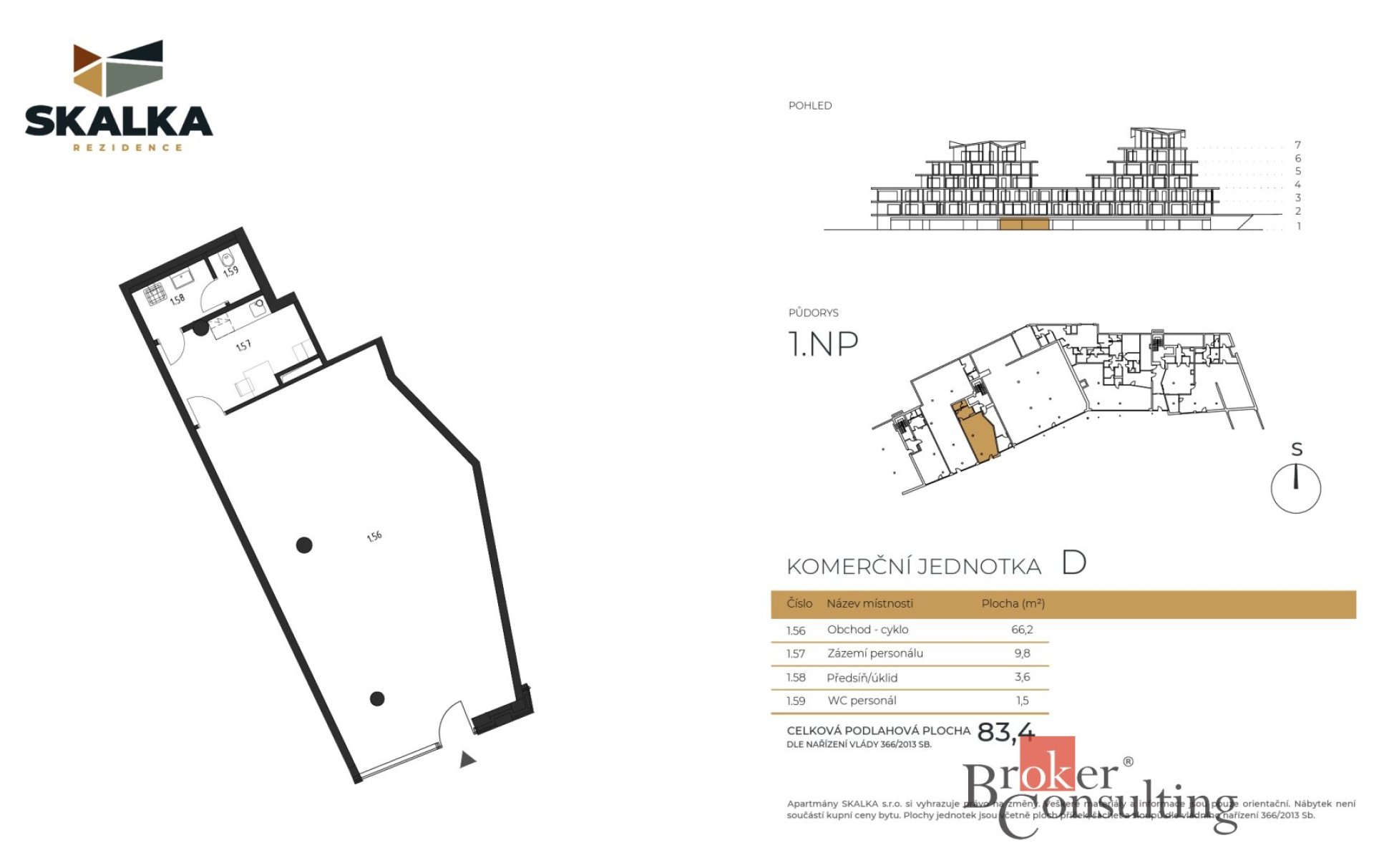 Prodej, obchodní prostory, 82 m2, Železná Ruda