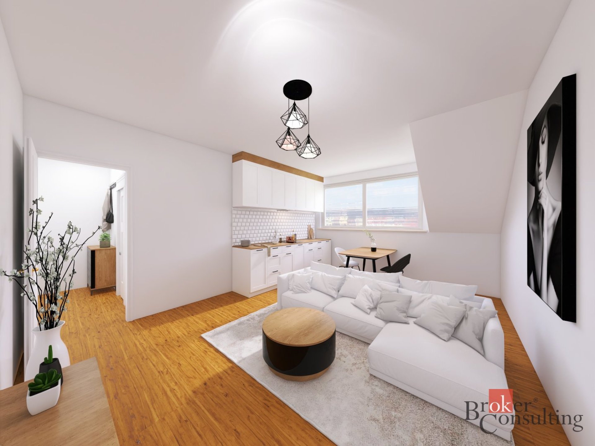 Nový půdní byt 2+kk Metro Palmovka