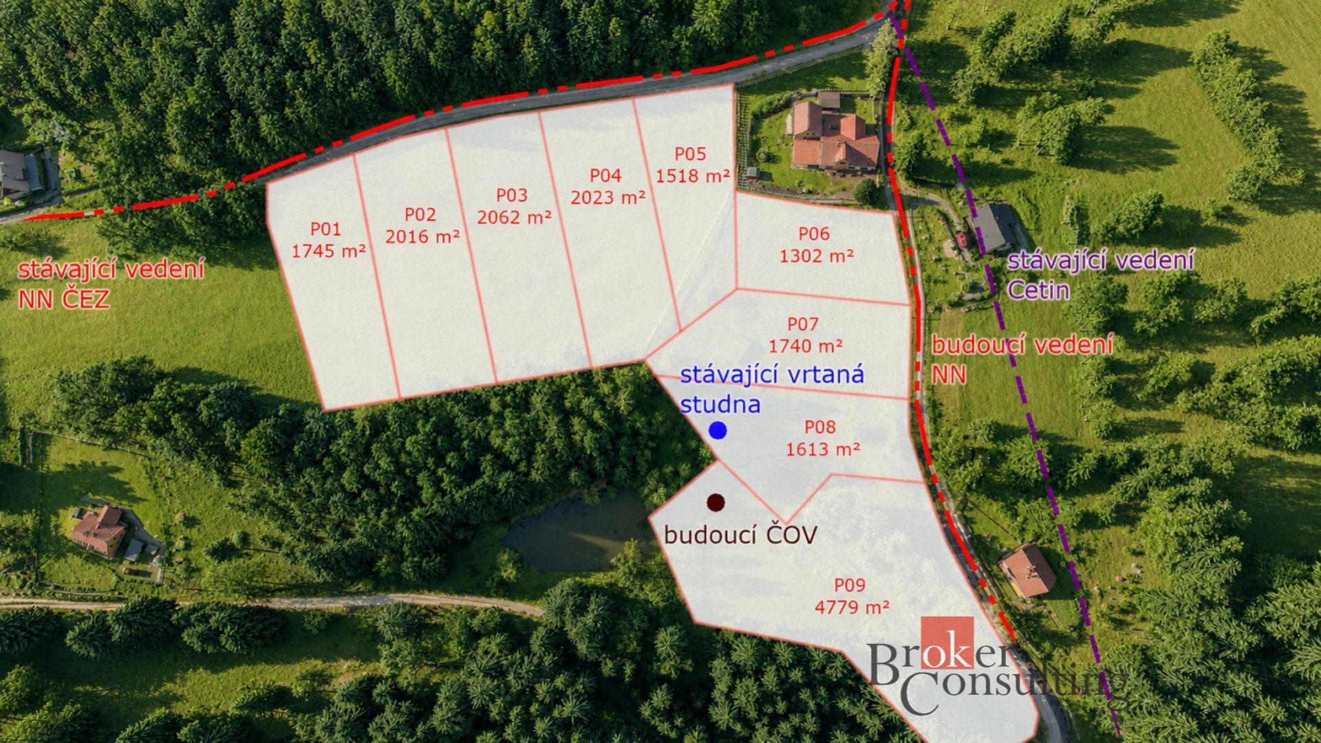 Výjimečný stavební pozemek s rybníkem v Novém Fojtově, 4 779 m²