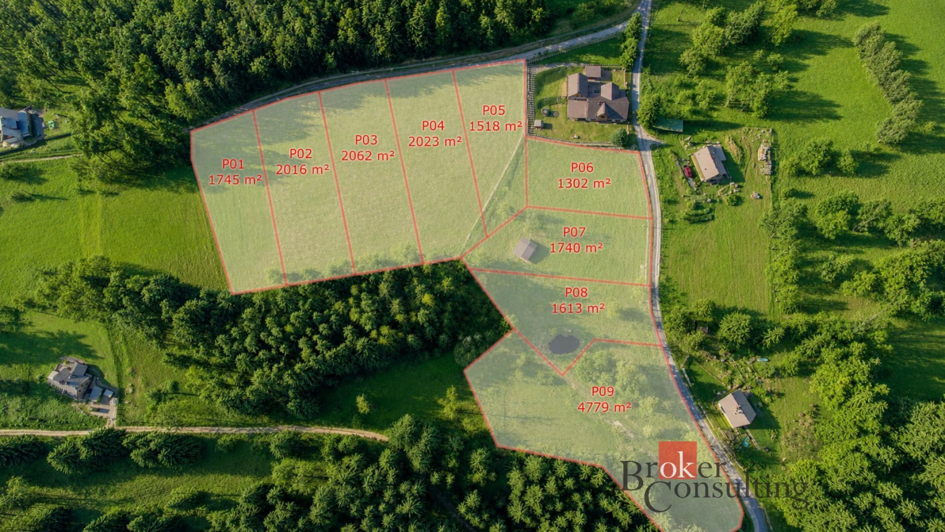 Stavební pozemek P07 o výměře 1 740 m² v krásné a klidné lokalitě Nový Fojtov u Karlových Varů, kata