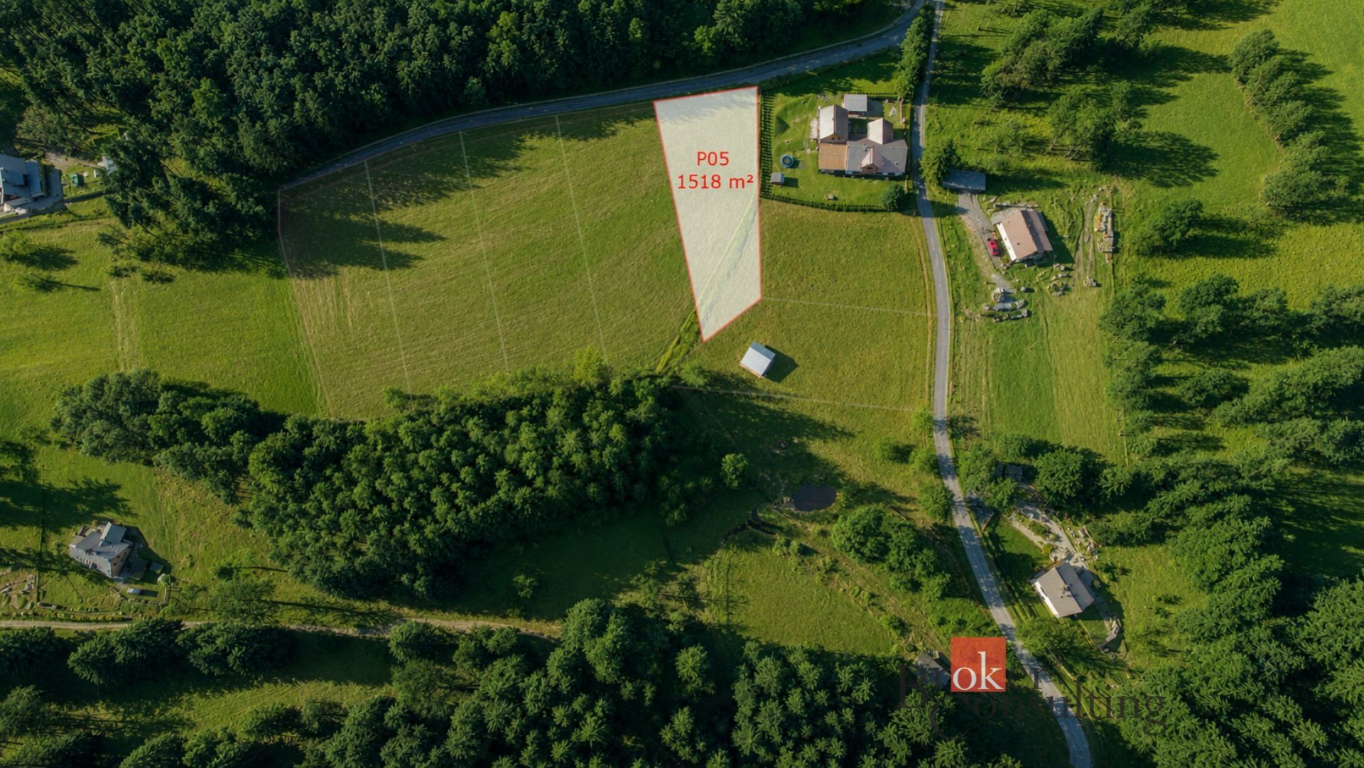 Stavební pozemek P05 o výměře 1 518 m² v krásné a klidné lokalitě Nový Fojtov u Karlových Varů, kata