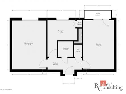 Prodej bytu, 2+1, 48,4 m²