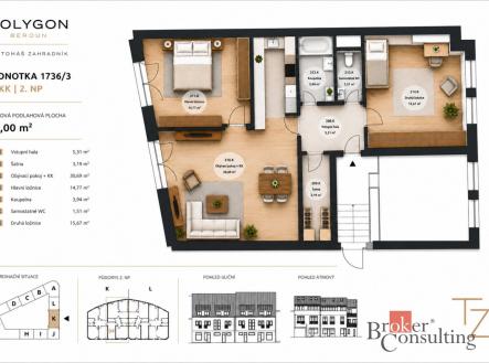 Prodej bytu, 3+kk, 75,08 m²