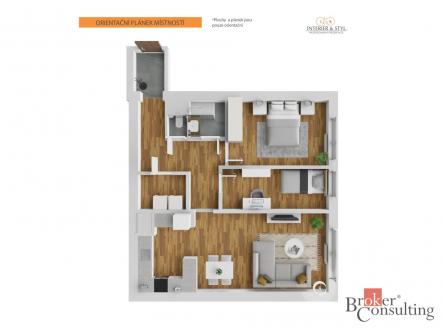 Pronájem bytu, 3+kk, 67 m²