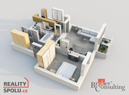 Pronájem bytu, 2+1, 54 m²
