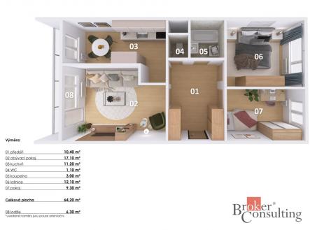 Prodej bytu, 3+1, 68 m²
