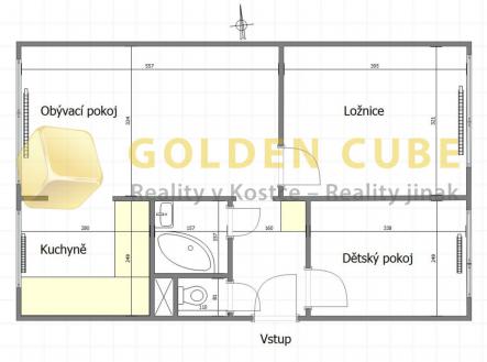 Prodej bytu, 3+1, 55 m²