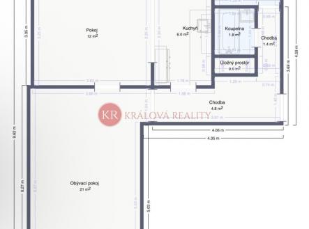 Prodej bytu, 2+1, 54 m²