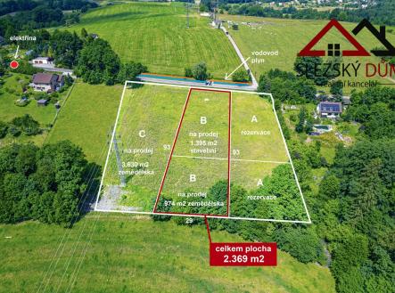 DJI_0964_dělení_v1_prodej B | Prodej - pozemek pro bydlení, 2 369 m²