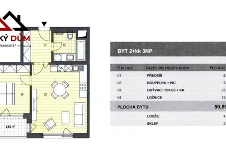20260306-103808-810.jpeg | Pronájem bytu, 2+kk, 58 m²