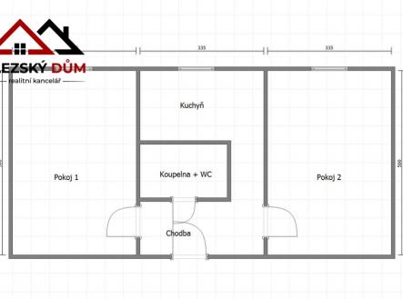 byt-pudorys-horova.jpg | Prodej bytu, 2+1, 54 m²