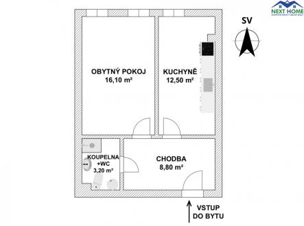 Planek_2128.jpg | Pronájem bytu, 1+1, 40,6 m²