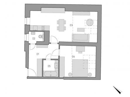 Prodej bytu, 2+kk, 62 m²