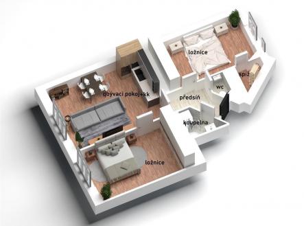 Prodej bytu, 3+kk, 73 m²