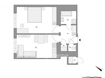Prodej bytu, 2+kk, 52 m²