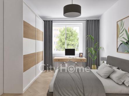 NAV34_A3.2 Ložnice_vizualizace | Prodej bytu, 3+1, 99 m²