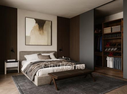 KAR5_vizualizace navrhované dispozice_A3.1 Ložnice | Prodej bytu, 2+1, 91 m²