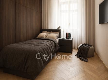 KAR5_vizualizace navrhované dispoziceA3.1 detský pokoj | Prodej bytu, 2+1, 91 m²