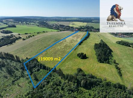 DJI_0069 s vyznačením.JPG | Prodej - pozemek pro bydlení, 119 009 m²
