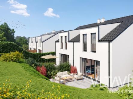 Prodej ŘRD 4+kk, UP 114 m2, s terasou a zahradou v obci Loděnice | Prodej - dům/vila, 114 m²