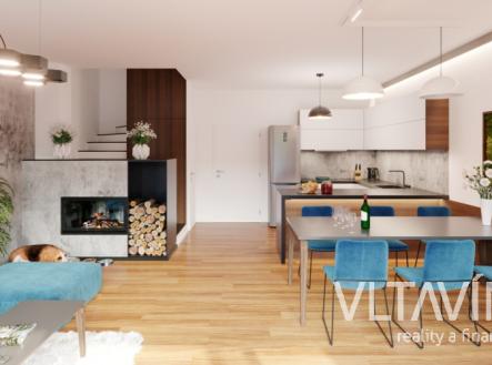 Prodej ŘRD 4+kk, UP 114 m2, s terasou a zahradou v obci Loděnice | Prodej - dům/vila, 114 m²