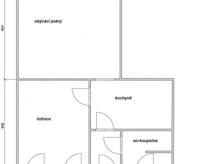 2 KK Velesovice 2 | Pronájem bytu, 2+kk, 45 m²