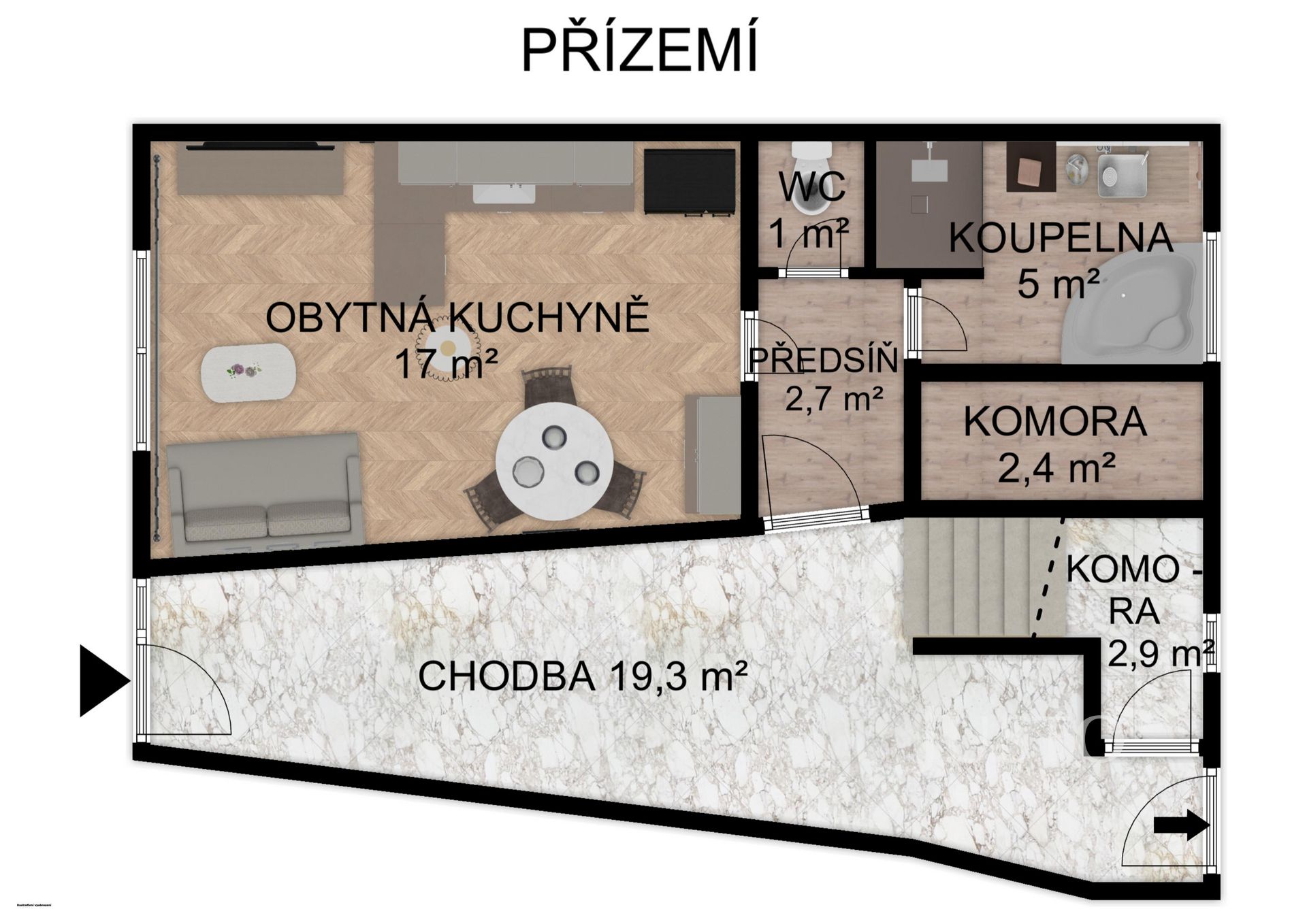 Prodej RD, 2+1, 95 m² (139 m²), Písek - Smrkovice