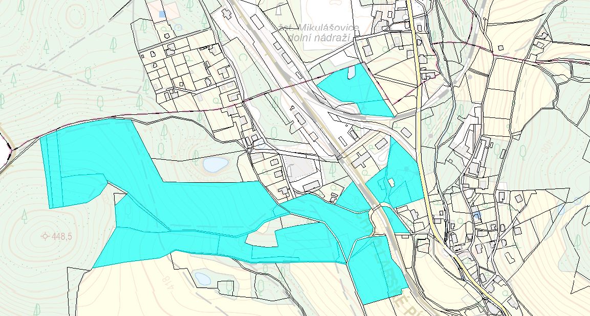 Prodej pozemku - podílu 1/2, 59488 m², Mikulášovice