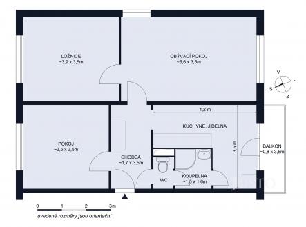 Pronájem bytu, 3+1, 71 m²