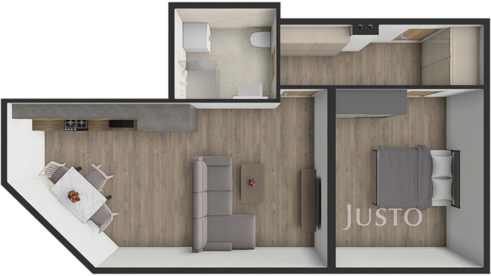 Pronájem 2+kk, 39 m², Soukenická - Bechyně