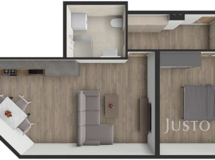 Pronájem bytu, 2+kk, 39 m²