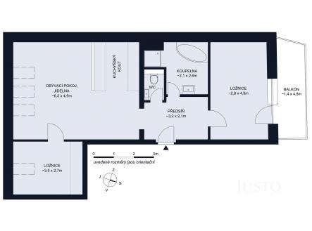 Prodej bytu, 3+kk, 73 m²