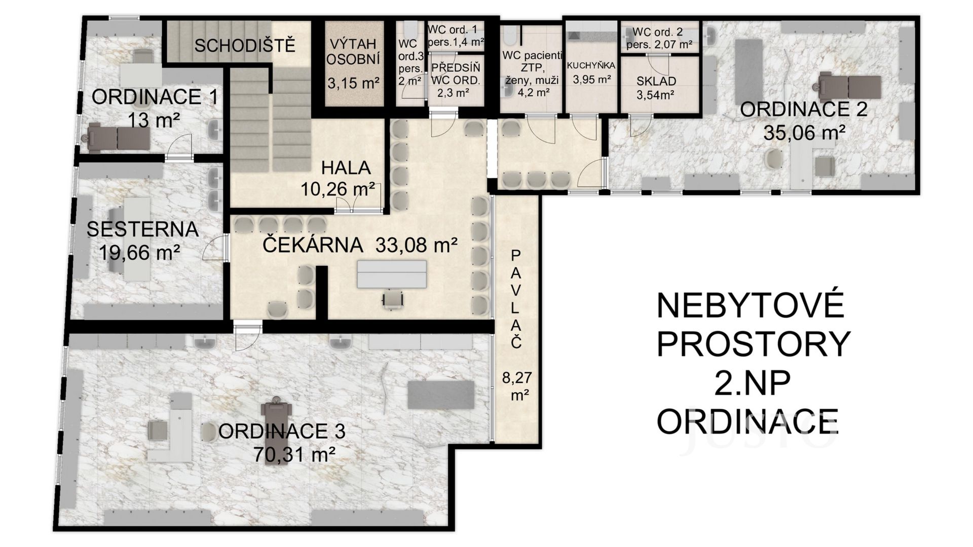 Pronájem nebytového prostoru,76 m², Písek - Havlíčkovo náměstí