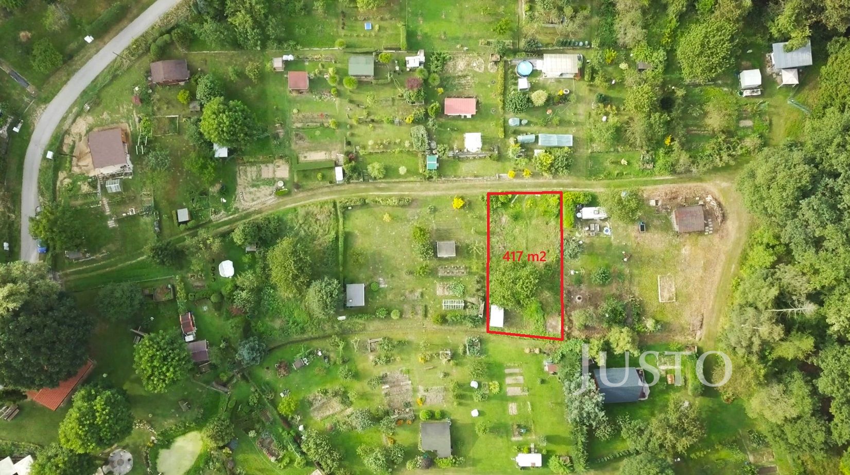 Prodej zahrady, 417 m², Písek - U Honzíčka