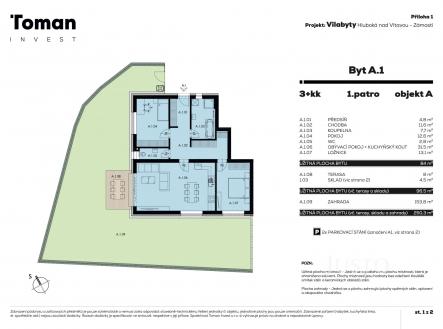 Prodej bytu, 3+kk, 96 m²