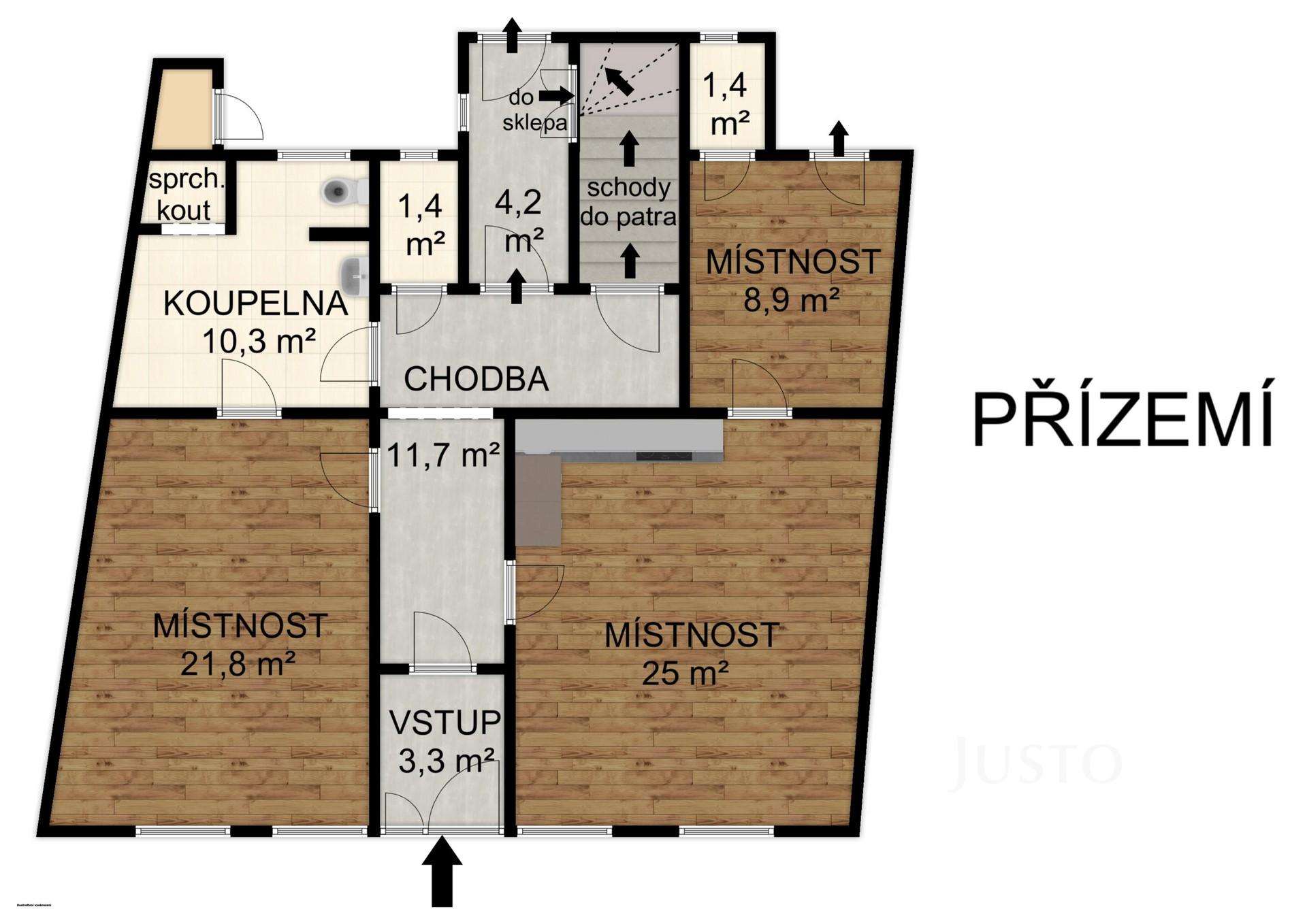 Prodej rodinného domu 300 m² s pozemkem 169 m² + terasa + balkón
