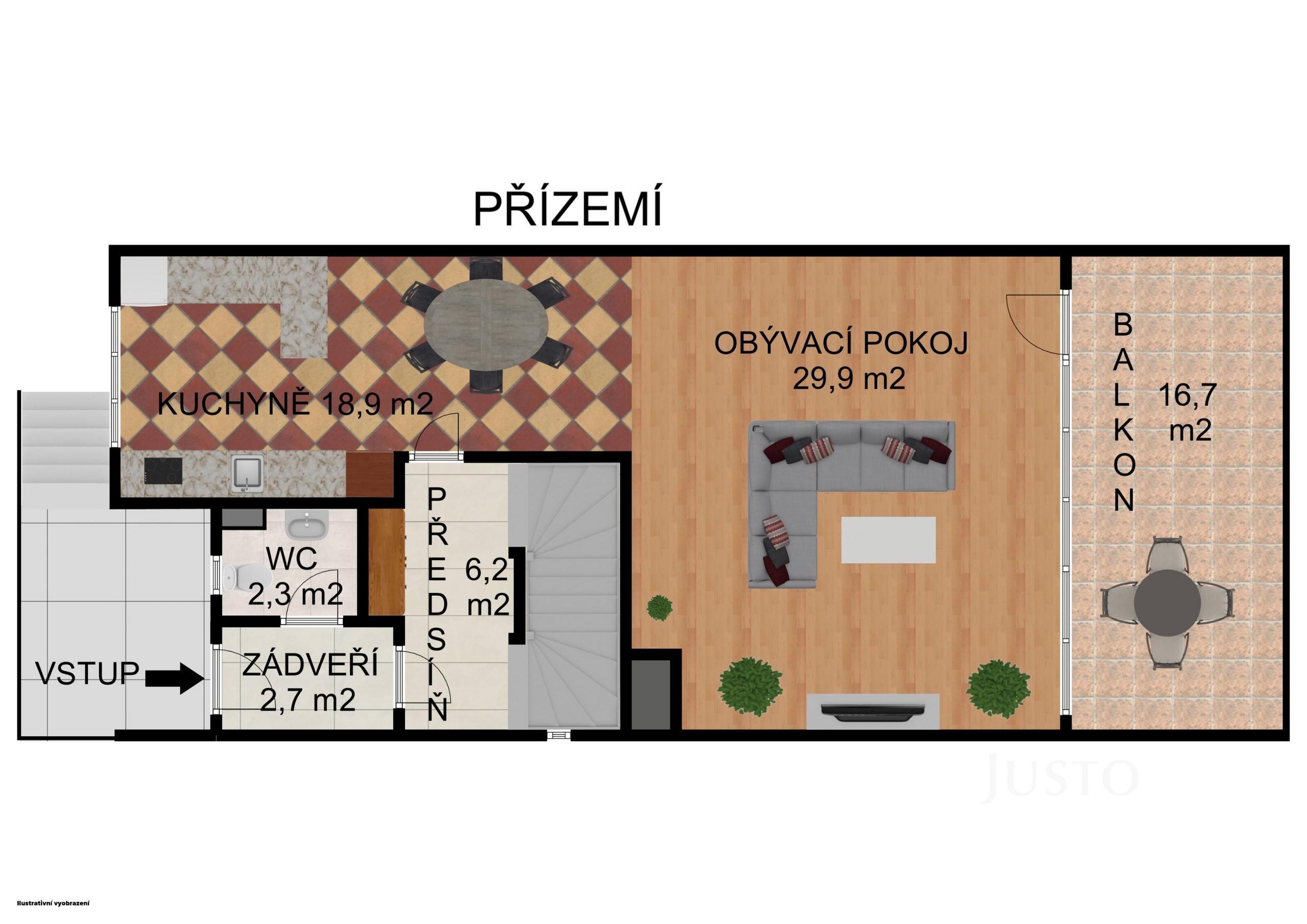 Prodej rodinného domu 284 m² s pozemkem 179 m² + balkón 16 m²