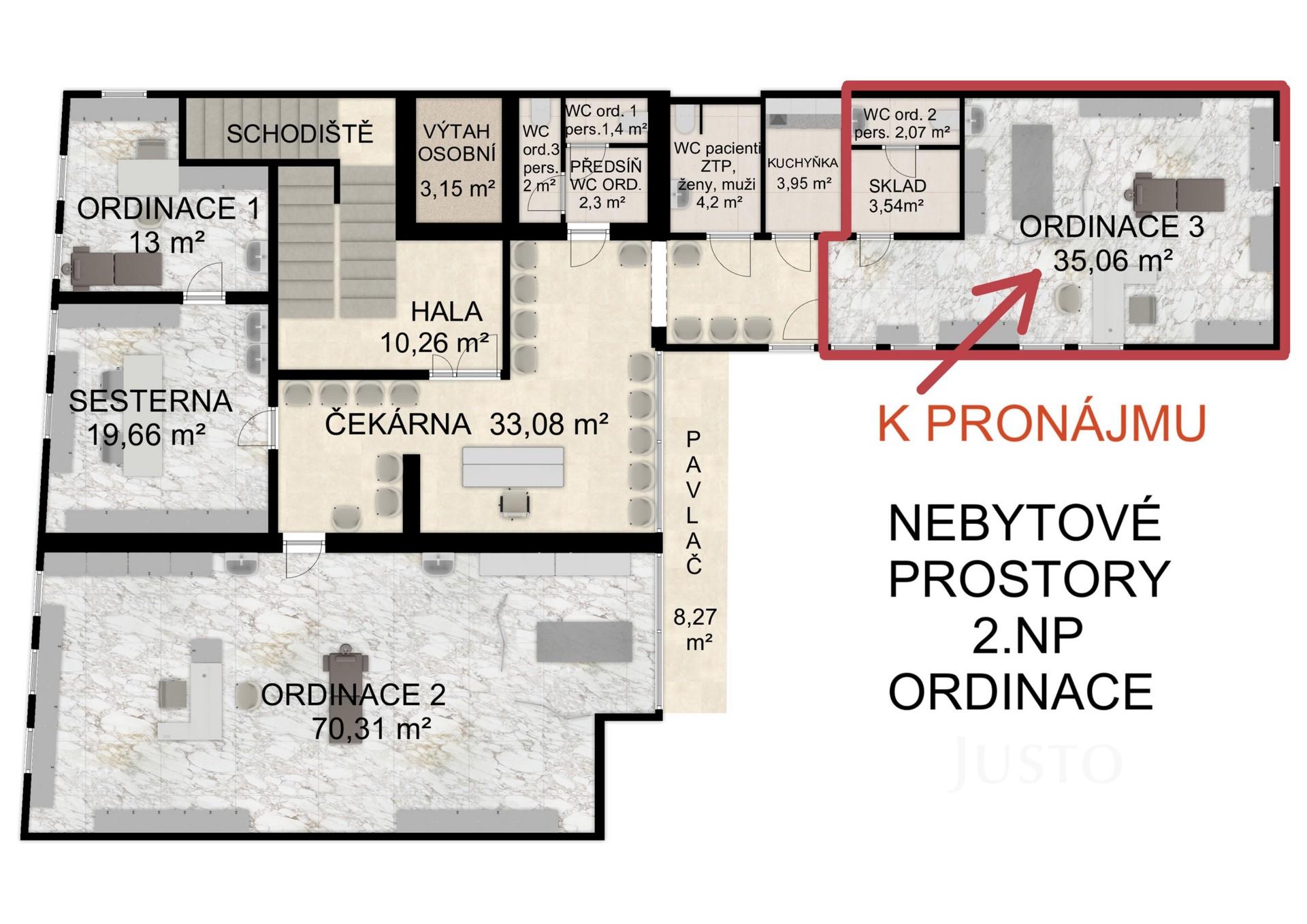 Pronájem ordinace 41 m²