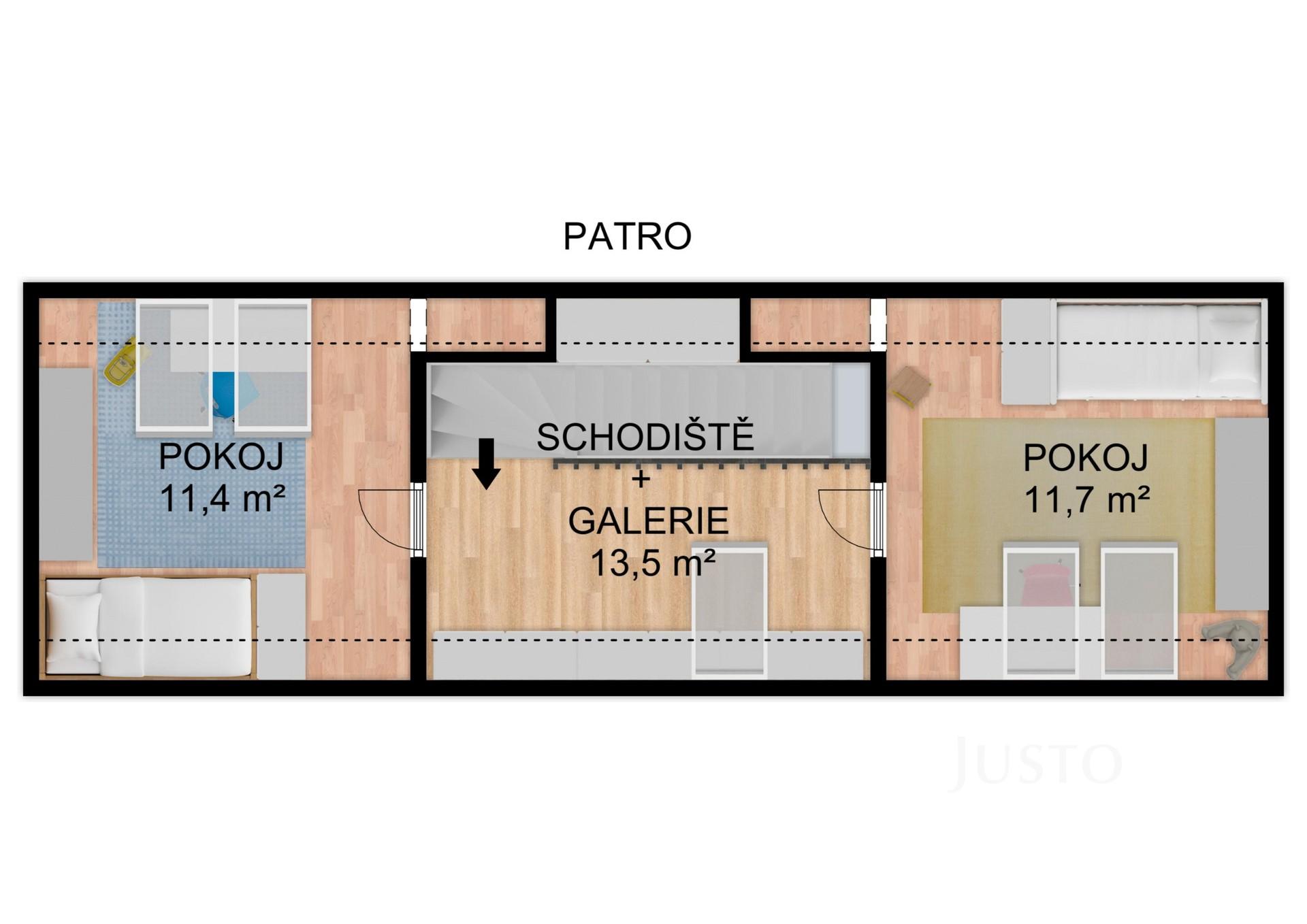 Prodej 4+kk, 93 m2, Písek - Budějovická ul.