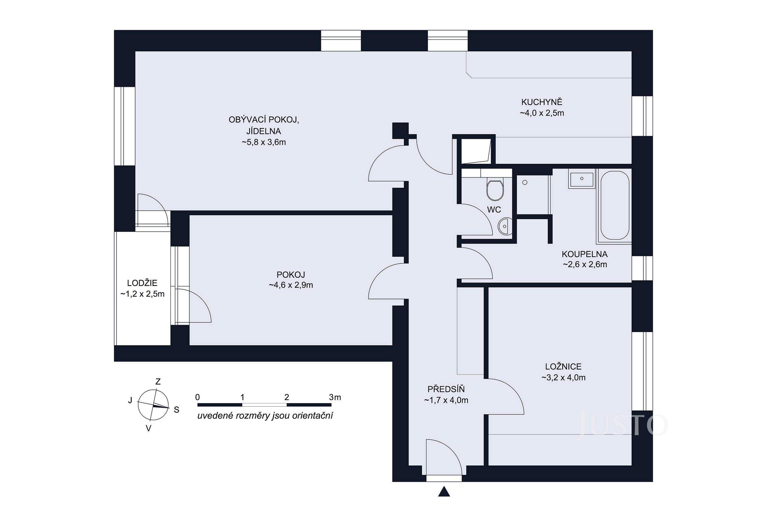 Prodej družstevního 3+1, 77 m², České Budějovice