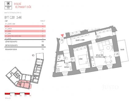 Prodej bytu, 2+kk, 71 m²
