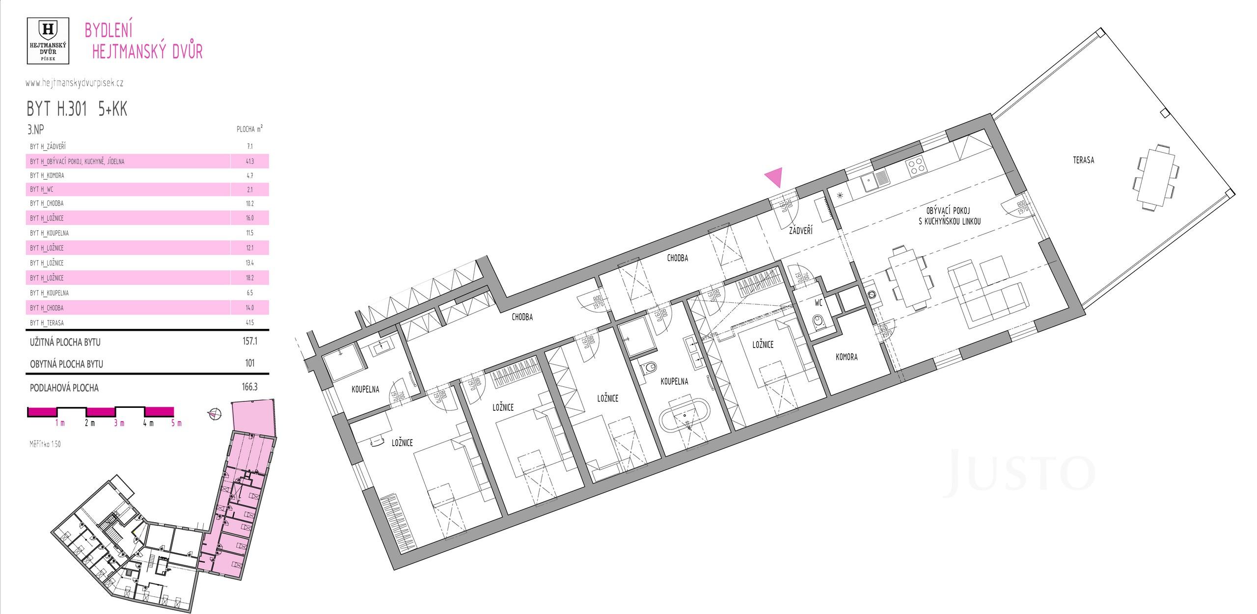 Prodej 5+kk 158 m² + terasa 38 m² + parkování