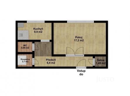 Prodej bytu, 1+1, 41 m²