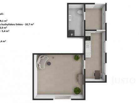 Pronájem - kanceláře, 33 m²
